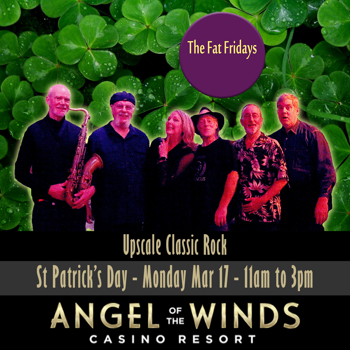 The Fat Fridays at Angel of the Winds casino on Saint Patrick's Day March 17, 2025